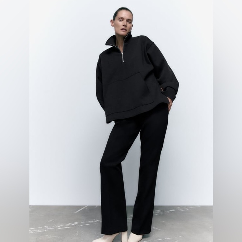 Zara zippered vented sweatshirt